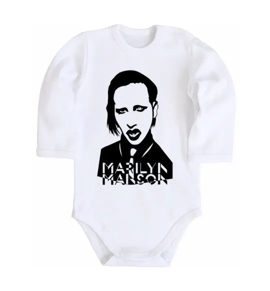 Дитячий бодік Marilyn Manson Білий фото