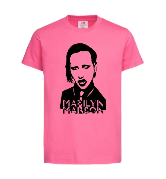 Детская футболка Marilyn Manson Ярко-розовый фото