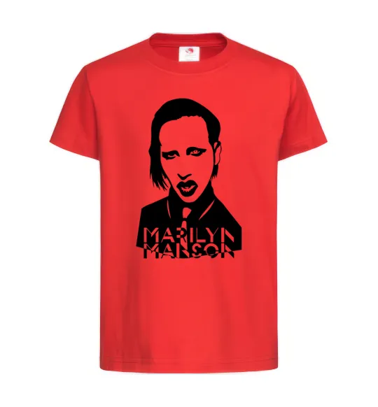 Детская футболка Marilyn Manson Красный фото