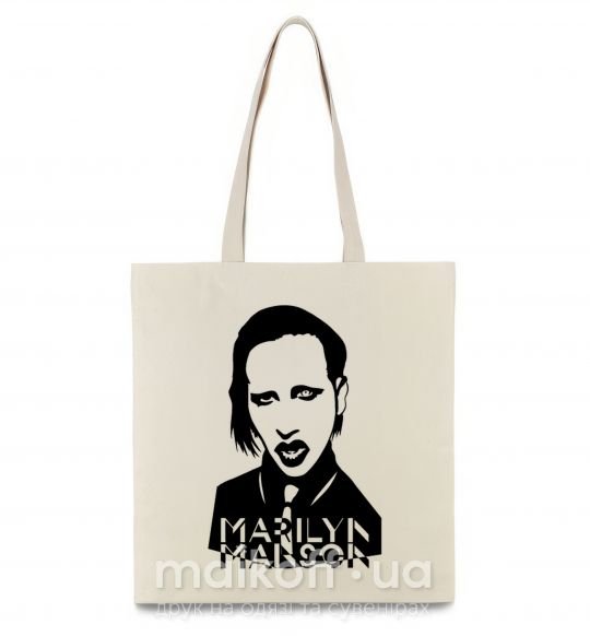 Еко-сумка Marilyn Manson Бежевий фото