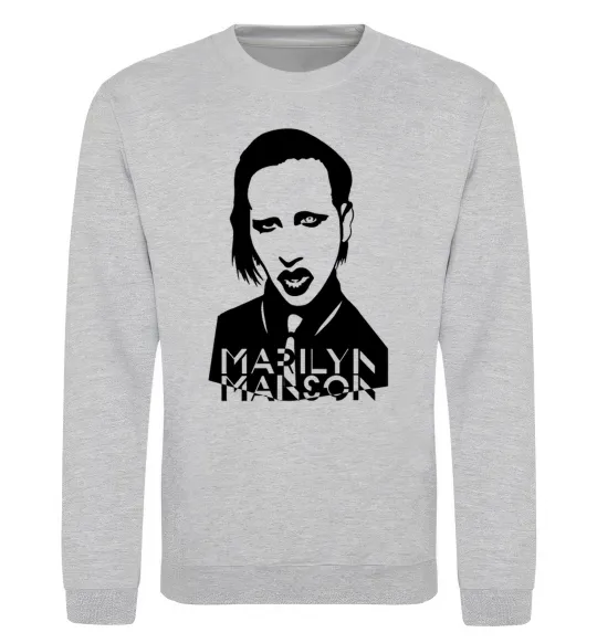 Світшот Marilyn Manson Сірий меланж фото