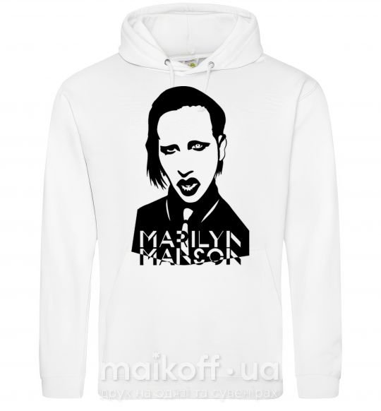 Чоловіча толстовка (худі) Marilyn Manson Білий фото