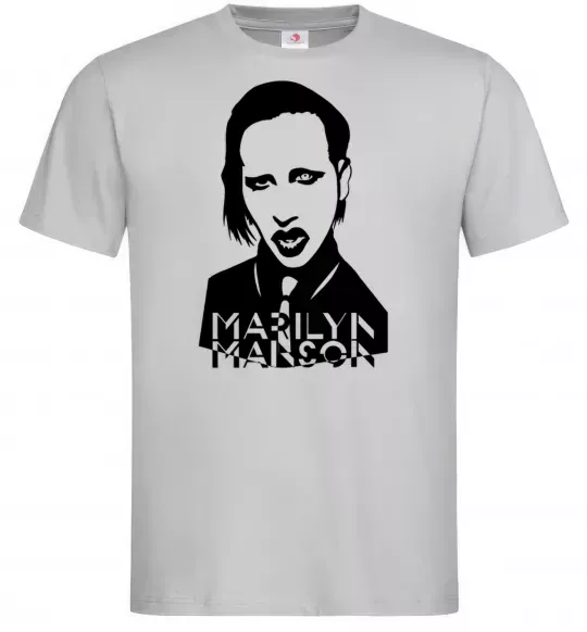 Мужская футболка Marilyn Manson Серый фото