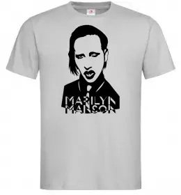 Мужская футболка Marilyn Manson Серый фото
