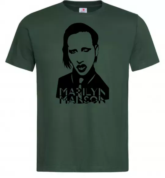 Мужская футболка Marilyn Manson Темно-зеленый фото