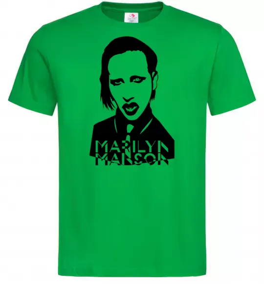 Мужская футболка Marilyn Manson Зеленый фото