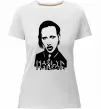 Жіноча преміум футболка Marilyn Manson Білий фото