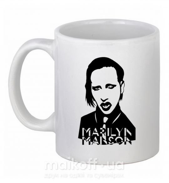 Чашка керамічна Marilyn Manson Білий фото