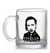 Чашка стеклянная Marilyn Manson Прозрачный фото