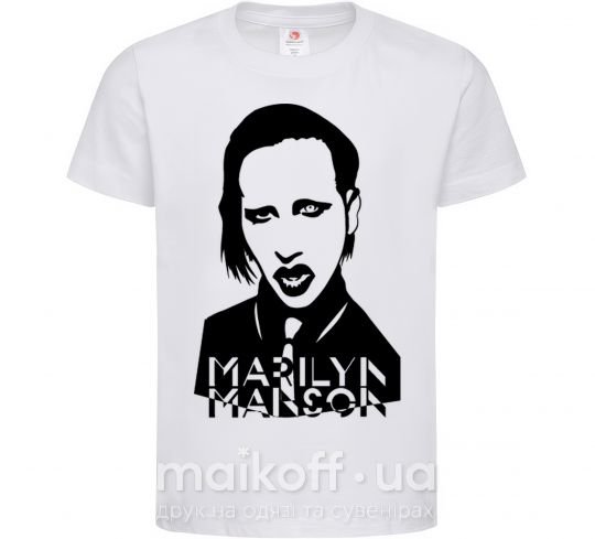 Детская футболка Marilyn Manson Белый фото