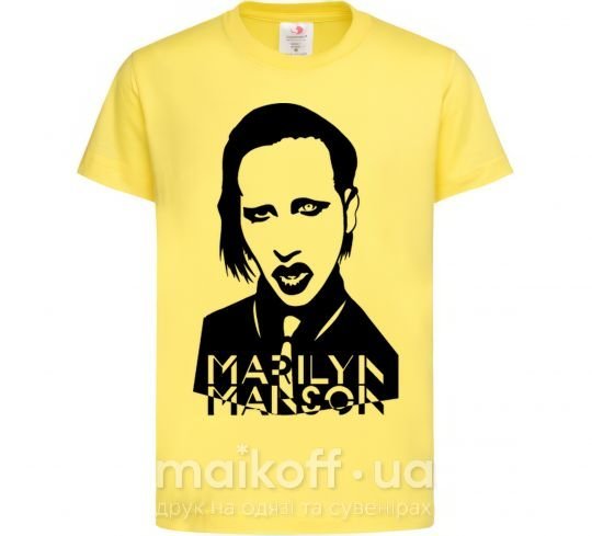 Детская футболка Marilyn Manson Лимонный фото