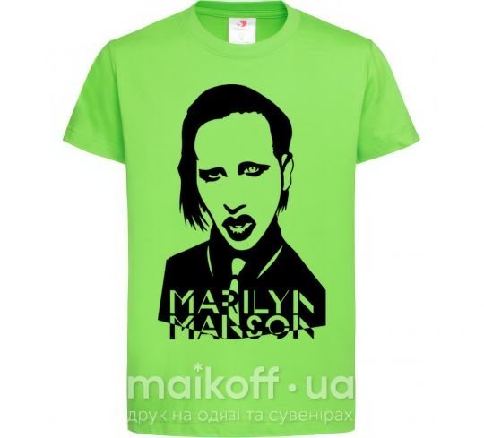 Детская футболка Marilyn Manson Лаймовый фото
