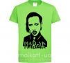 Детская футболка Marilyn Manson Лаймовый фото