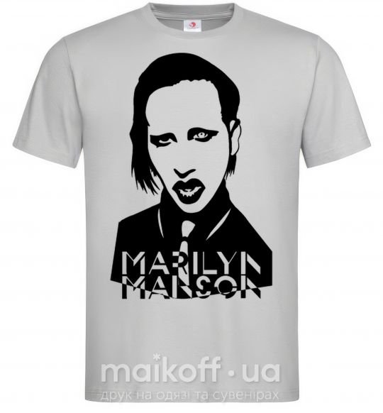 Мужская футболка Marilyn Manson Серый фото