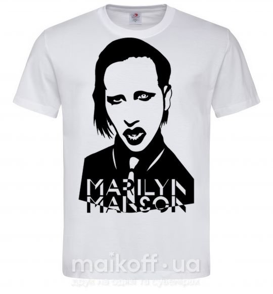 Чоловіча футболка Marilyn Manson Білий фото