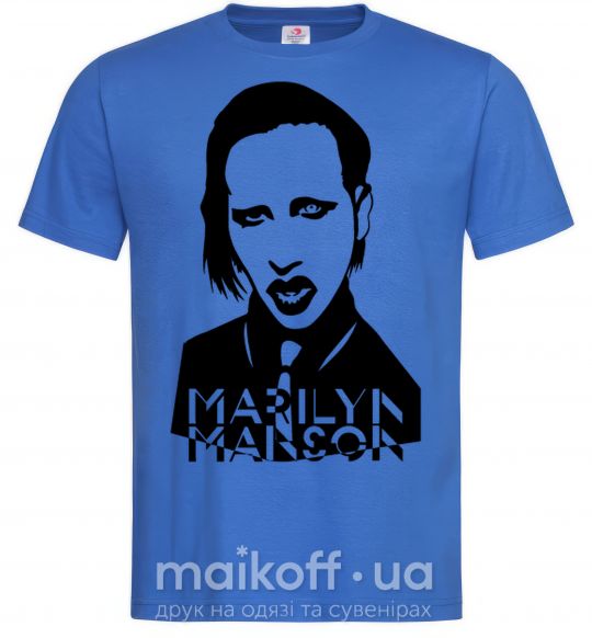 Чоловіча футболка Marilyn Manson Яскраво-синій фото