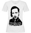 Женская футболка Marilyn Manson Белый фото