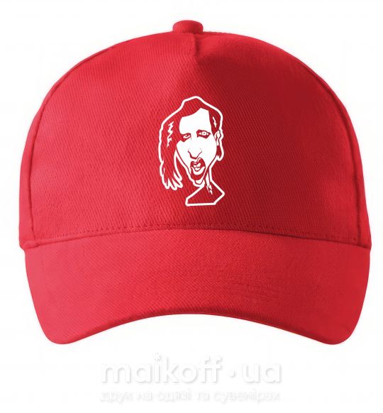 Кепка Marilyn Manson face Красный фото