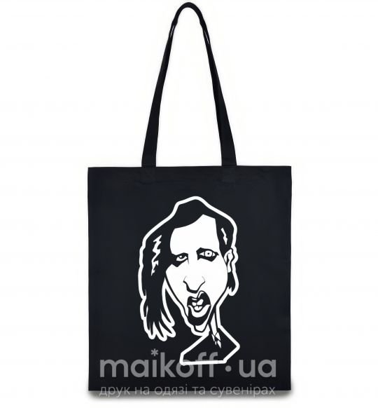 Еко-сумка Marilyn Manson face Чорний фото