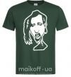 Мужская футболка Marilyn Manson face Темно-зеленый фото