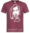 Мужская футболка Marilyn Manson face Бордовый фото