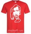 Мужская футболка Marilyn Manson face Красный фото