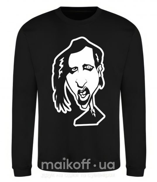 Свитшот Marilyn Manson face Черный фото