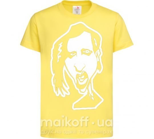 Детская футболка Marilyn Manson face Лимонный фото