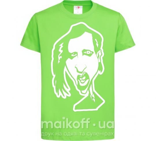 Детская футболка Marilyn Manson face Лаймовый фото
