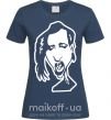 Женская футболка Marilyn Manson face Темно-синий фото