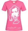 Жіноча футболка Marilyn Manson face Яскраво-рожевий фото