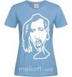 Жіноча футболка Marilyn Manson face Блакитний фото