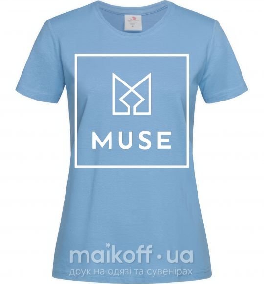 Женская футболка Muse logo Голубой фото