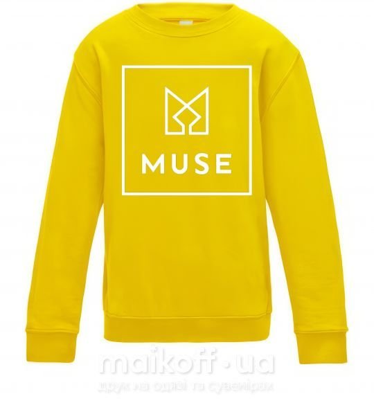 Детский Свитшот Muse logo Солнечно желтый фото