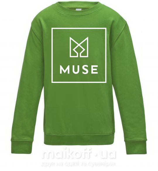 Детский Свитшот Muse logo Лаймовый фото