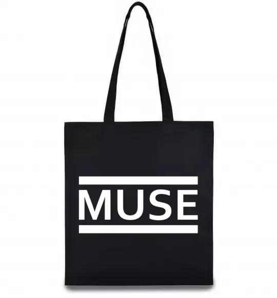 Эко-сумка Muse logo white Черный фото