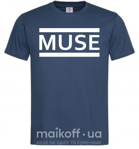 Чоловіча футболка Muse logo white Темно-синій фото