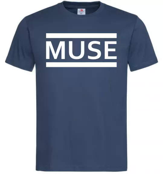 Чоловіча футболка Muse logo white Темно-синій фото