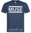 Мужская футболка Muse logo white Темно-синий фото