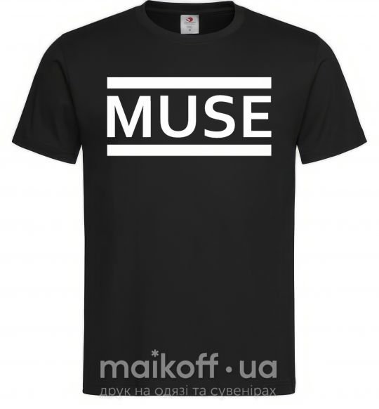 Мужская футболка Muse logo white Черный фото