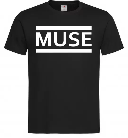 Чоловіча футболка Muse logo white Чорний фото