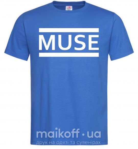 Чоловіча футболка Muse logo white Яскраво-синій фото