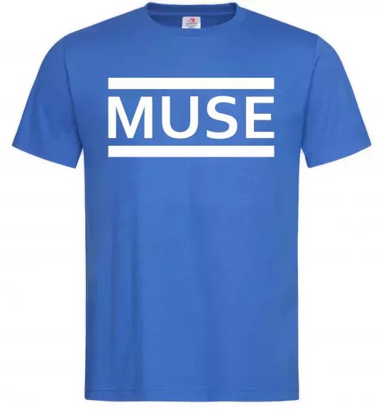 Чоловіча футболка Muse logo white Яскраво-синій фото