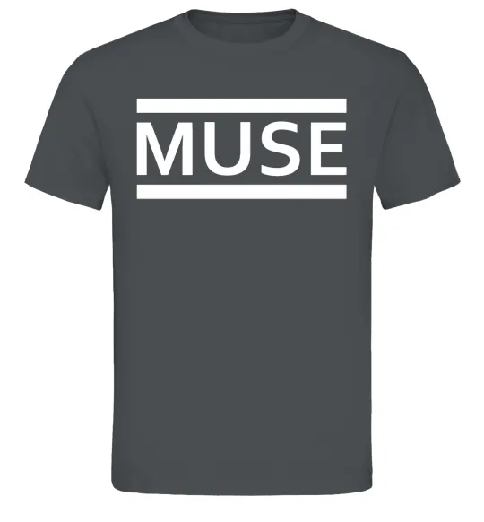 Чоловіча футболка Muse logo white Графіт фото