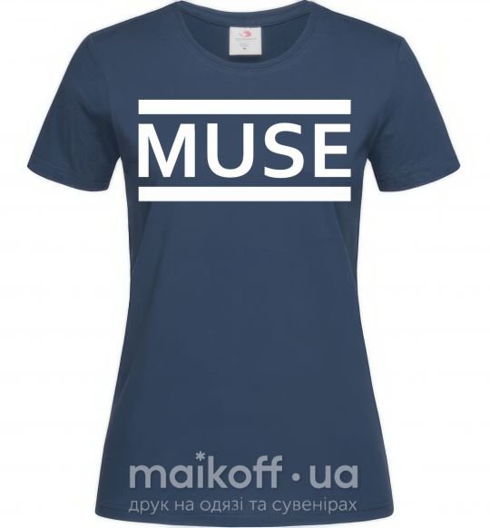 Жіноча футболка Muse logo white Темно-синій фото