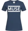 Женская футболка Muse logo white Темно-синий Женская футболка Muse logo white Темно-синий фото