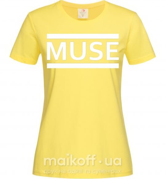 Жіноча футболка Muse logo white Лимонний фото