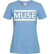Женская футболка Muse logo white Голубой Женская футболка Muse logo white Голубой фото