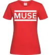 Женская футболка Muse logo white Красный Женская футболка Muse logo white Красный фото