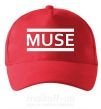 Кепка Muse logo white Червоний фото